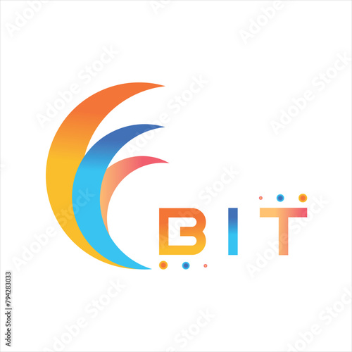 BIT letter technology Web logo design on white background. BIT uppercase monogram logo and typography for technology  business and real estate brand. 