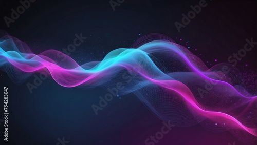 Gradient Mesh Symbolizing Internet Connectivity in Cloud Computing, Transitioning from Blue to Magenta Hues.