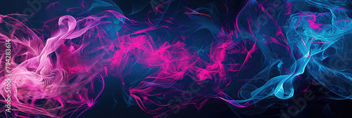 Abstract background with pink and blue abstract outlines. Energy effect