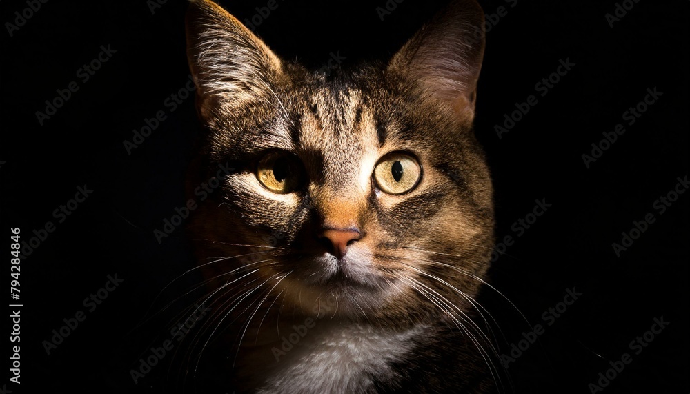 black cat portrait