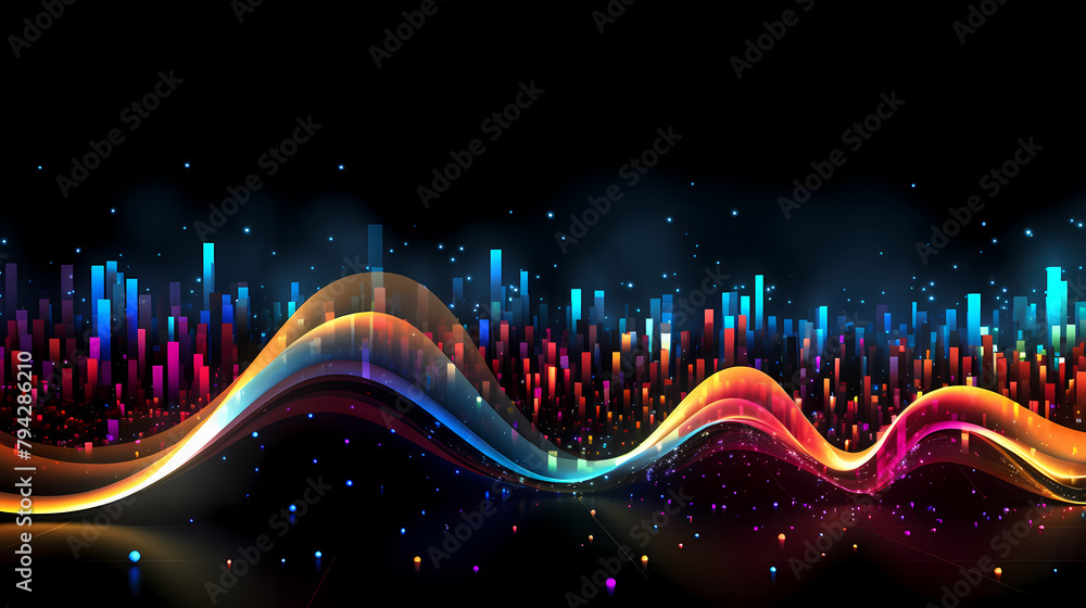 Abstract lines and waves PPT background