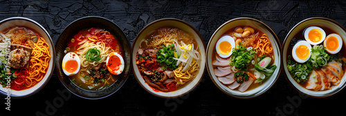 Variety of Delicious Ramen Noodle Recipes Showcasing Flavor Diversity and Vibrant Presentation