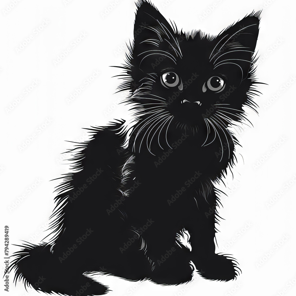 Black Kitten Illustration
Black Kitten Illustration