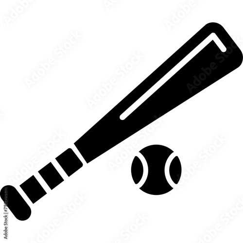 Baseball and Bat Icon