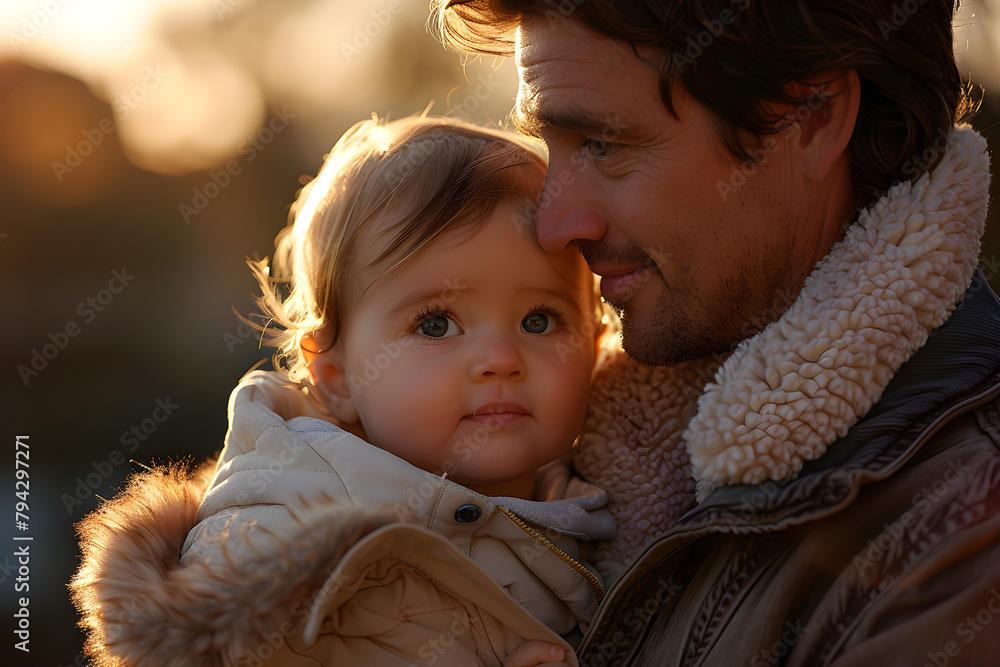 Obraz premium Father and child enjoying each other's company on Father's Day