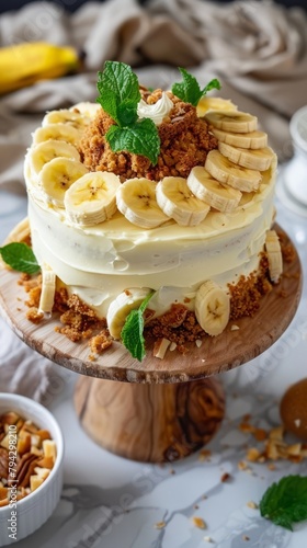 delicious banana cake.