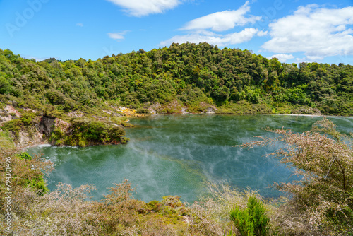 Geothermal Lake in Waiotapu  New Zealand