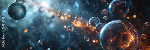 Background with abstract astronomical objects