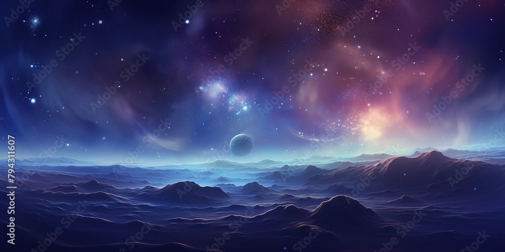 Interstellar Journey.Abstract Space Background.