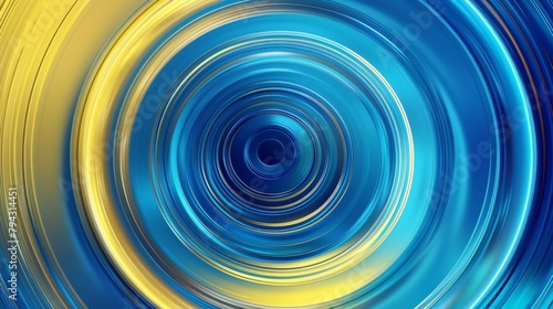 Abstract blue and yellow swirl background