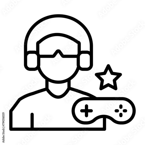 Acting Vector Line Icon