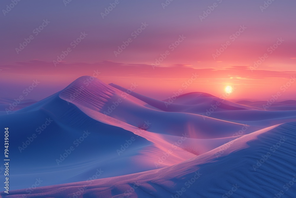 A stunning desert landscape at sunset, with sand dunes under an orange sky, creating a beautiful scene. A stunning desert landscape at sunset, with sand dunes under an orange sky, creating a beautiful scene.