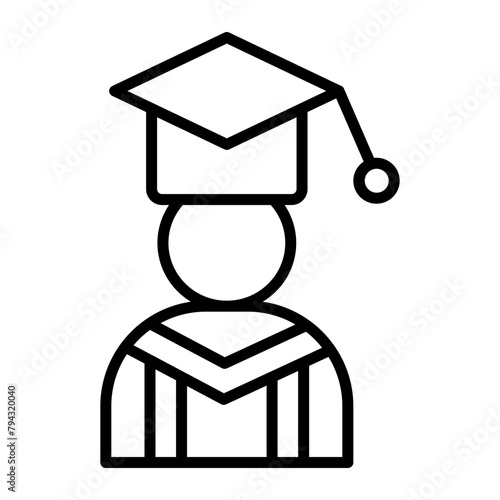 Alumni Vector Line Icon