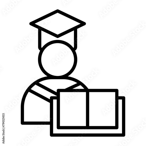 Student Vector Line Icon