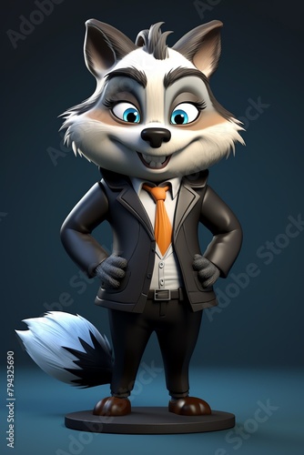 Stylish Raccoon in Suit © CrispCut Studio