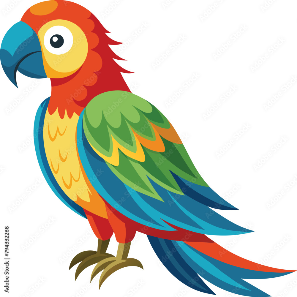 Fototapeta premium Parrot bird vector illustration