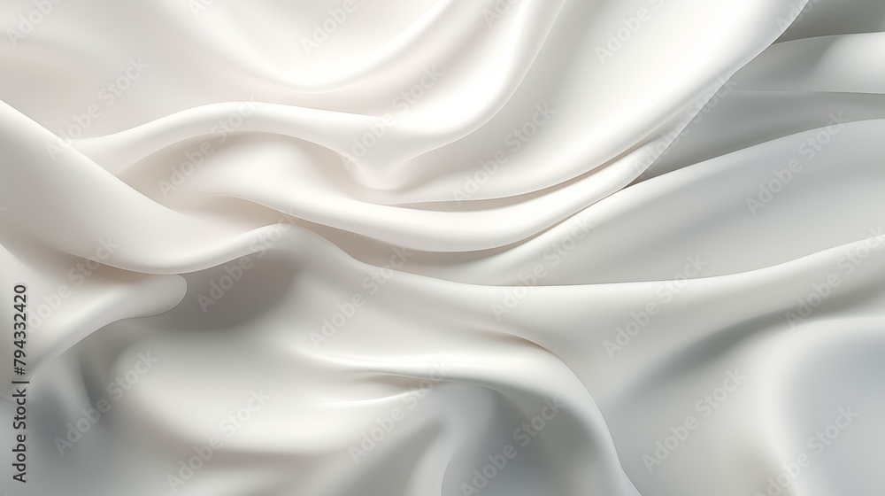 Obraz premium Close up of Clean white cotton cloth texture with fibers. AI generated