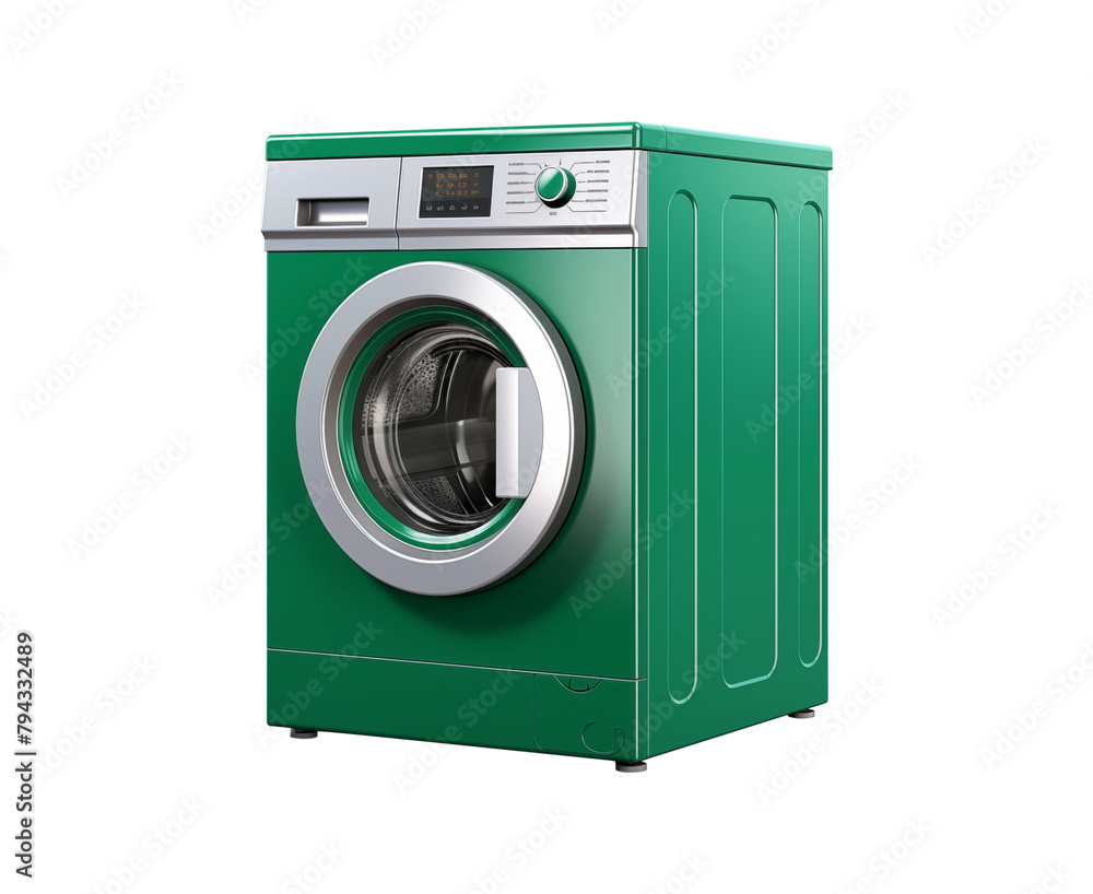 washing machine isolated on transparent background, cut out