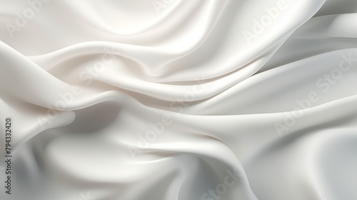 Close up of Clean white cotton cloth texture with fibers. AI generated
