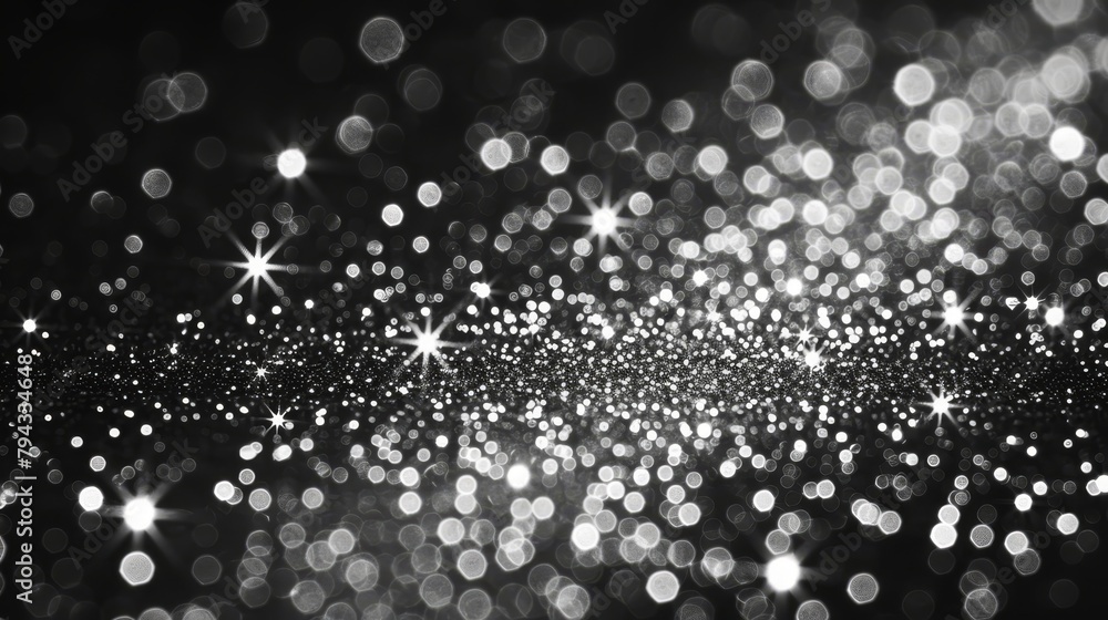 A black-and-white image of a star-studded night sky, teeming with numerous stars A black-and-white image of a star-studded night sky, teeming with numerous stars