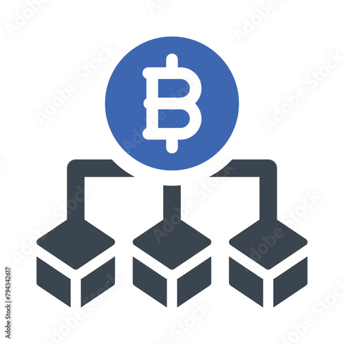 Crypto currency block chain Icon