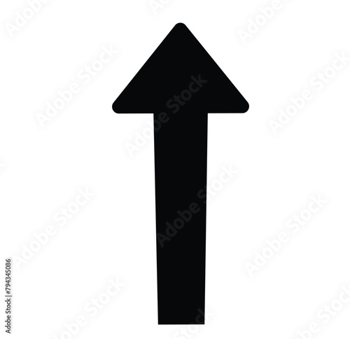 Long arrow icon. long arrow vector. flat style Arrow symbol. arrow on a white background. vector illustration.