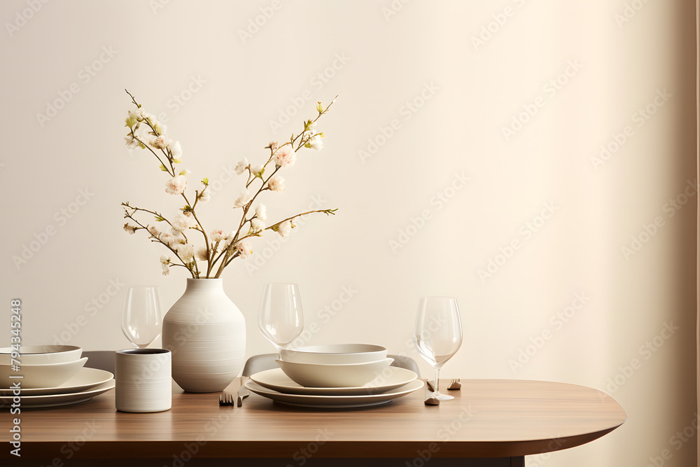 vase with flower modern table with a vase, interior, ddining table beautiful decor