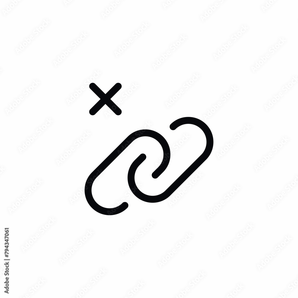 Obraz premium link chain error mistake icon