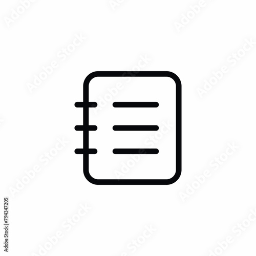 copybook paper diary notepad icon