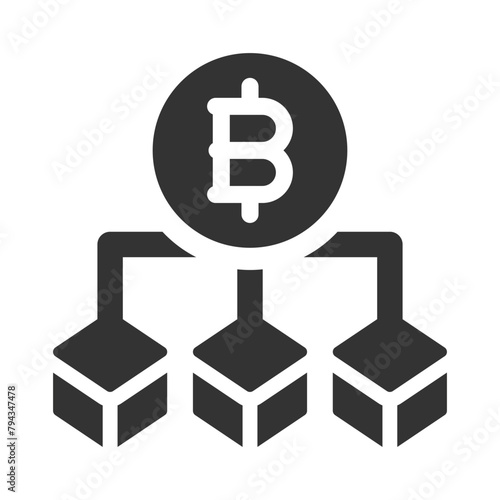 Crypto currency block chain Icon