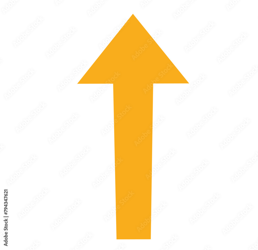 arrow on white background. yellow arrow. arrow on white background. yellow arrow.