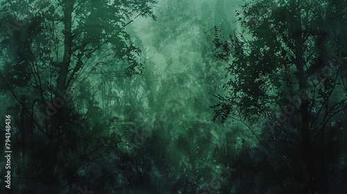A deep forest green canvas, ready for exploration. © NUSRAT ART