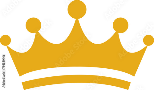 Golden Crown, royal family icon isolated on transparent background. High quality vector in trendy style symbols use for kingdom, prince web or app