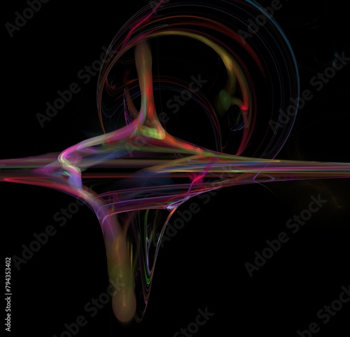 Foto 3D rendering abstract digital background