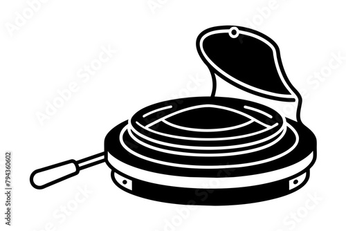 electric crepe maker silhouette illustration