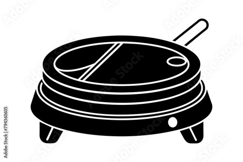 electric crepe maker silhouette illustration