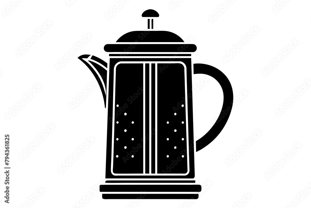 electric tea maker silhouette illustration