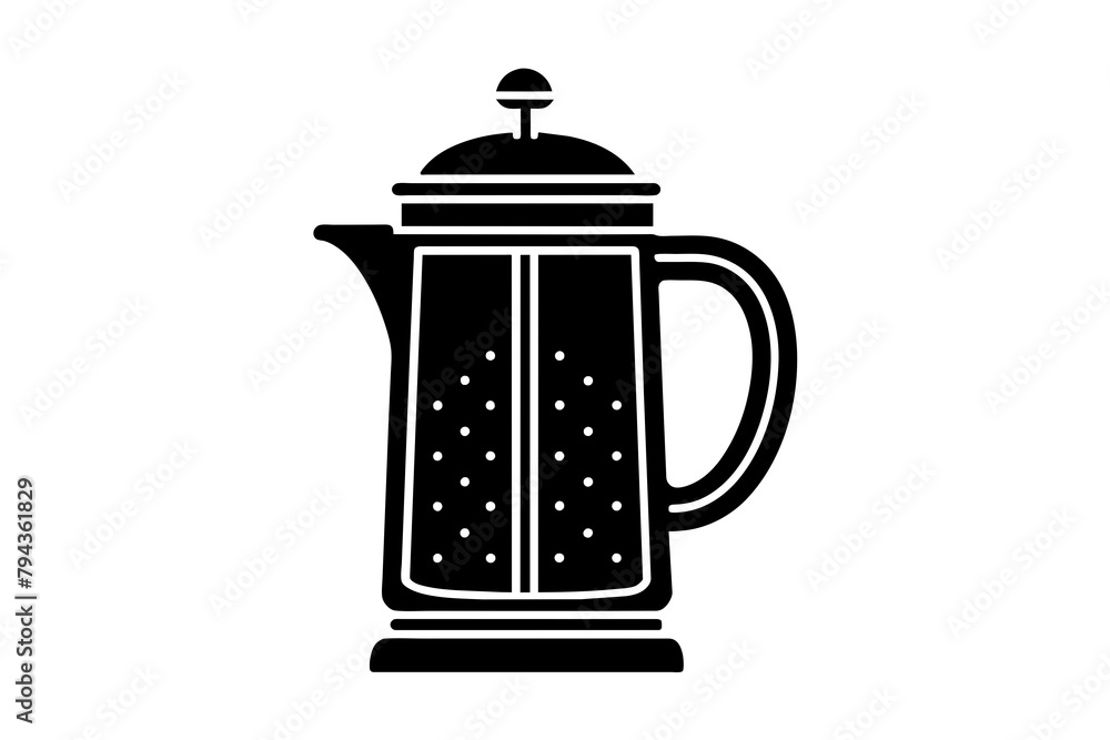 electric tea maker silhouette illustration electric tea maker silhouette illustration