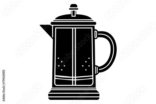 electric tea maker silhouette illustration