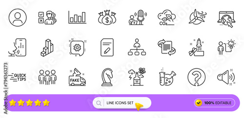Alcohol addiction, Marketing strategy and Group line icons for web app. Pack of Education, Marketing, 3d chart pictogram icons. Business idea, Check investment, Loud sound signs. Opinion. Vector