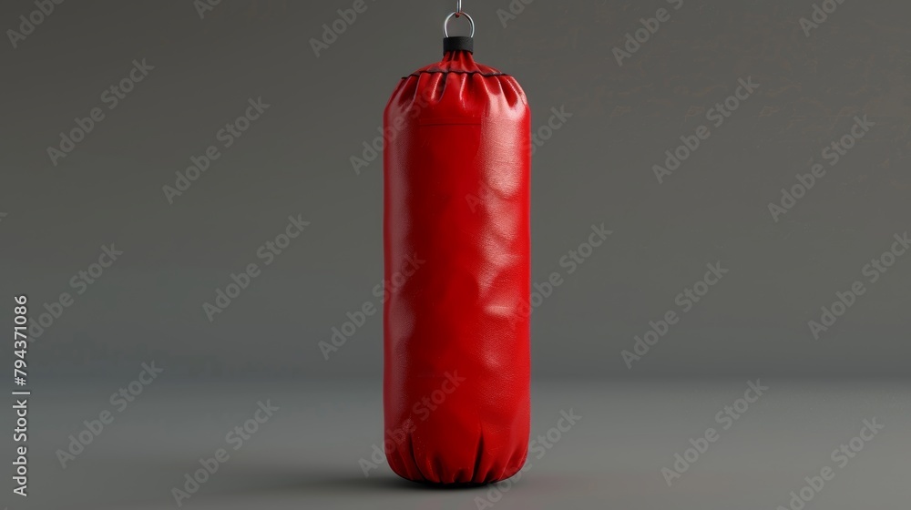 Abstract 3D render of a punch bag   AI generated illustration