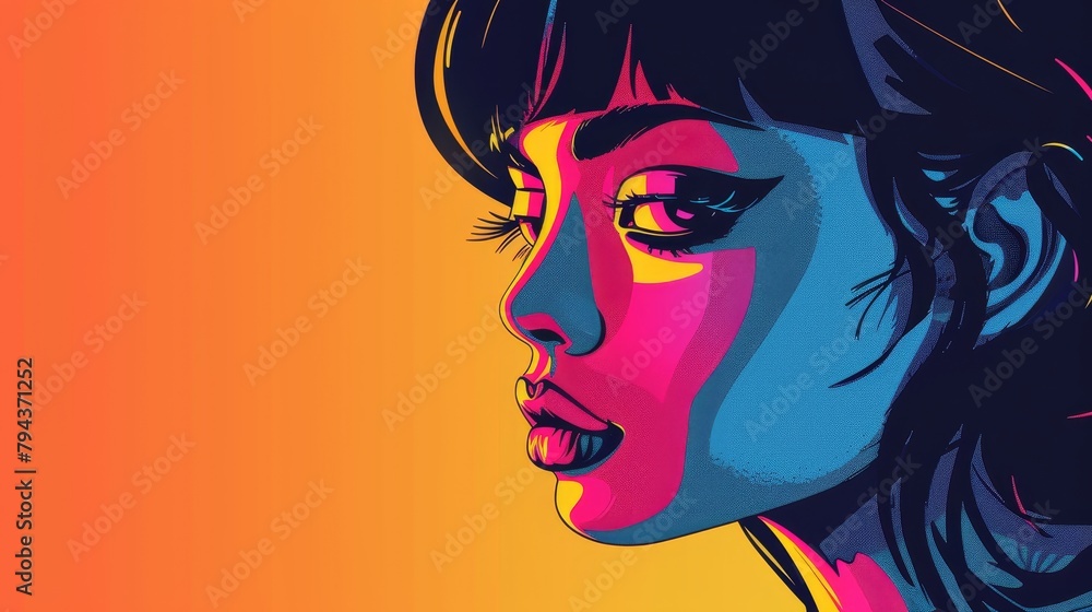 Abstract and modern interpretation of a cute babe girl AI generated illustration Abstract and modern interpretation of a cute babe girl AI generated illustration