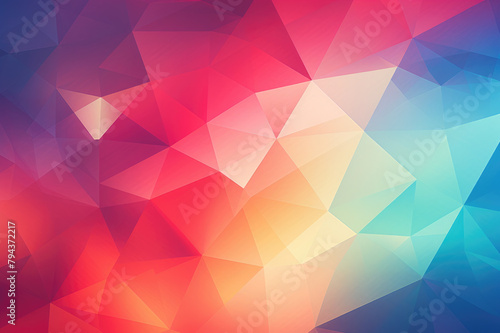 Abstract modern background. Geometric triangle shapes  lines. Pink  magenta  blue  yellow color gradients background
