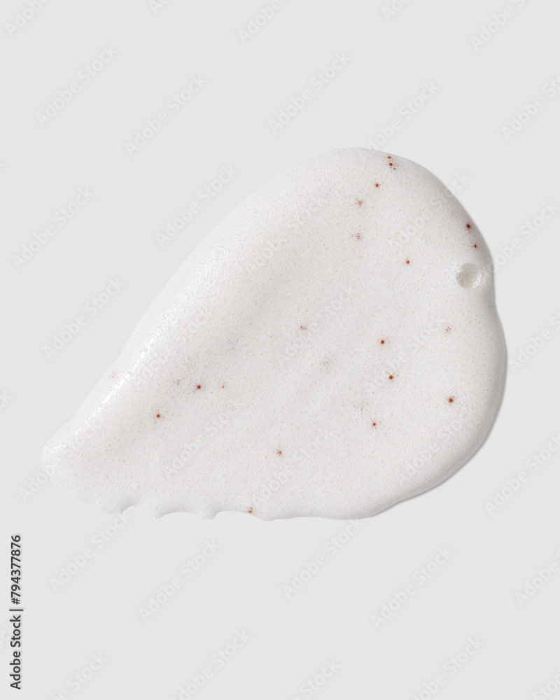 White sugar scrub smear smudge swatch. Natural cosmetic skin exfoliation product sample White sugar scrub smear smudge swatch. Natural cosmetic skin exfoliation product sample