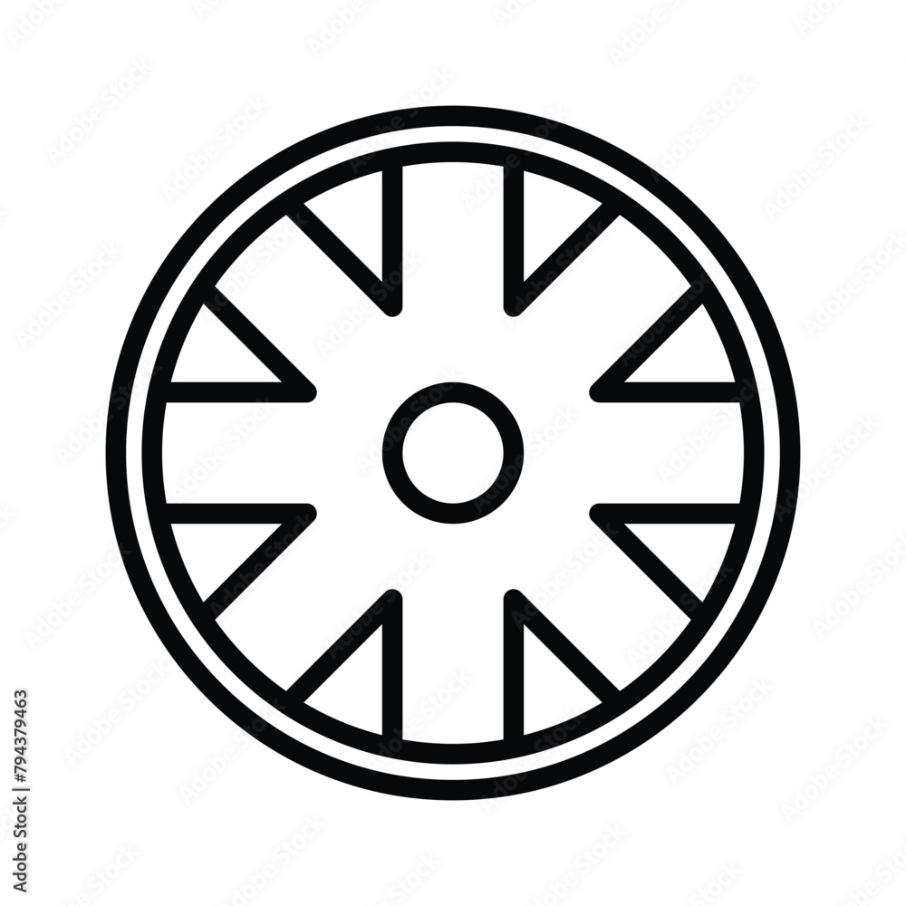 rims line icon vector design illustration template rims line icon vector design illustration template