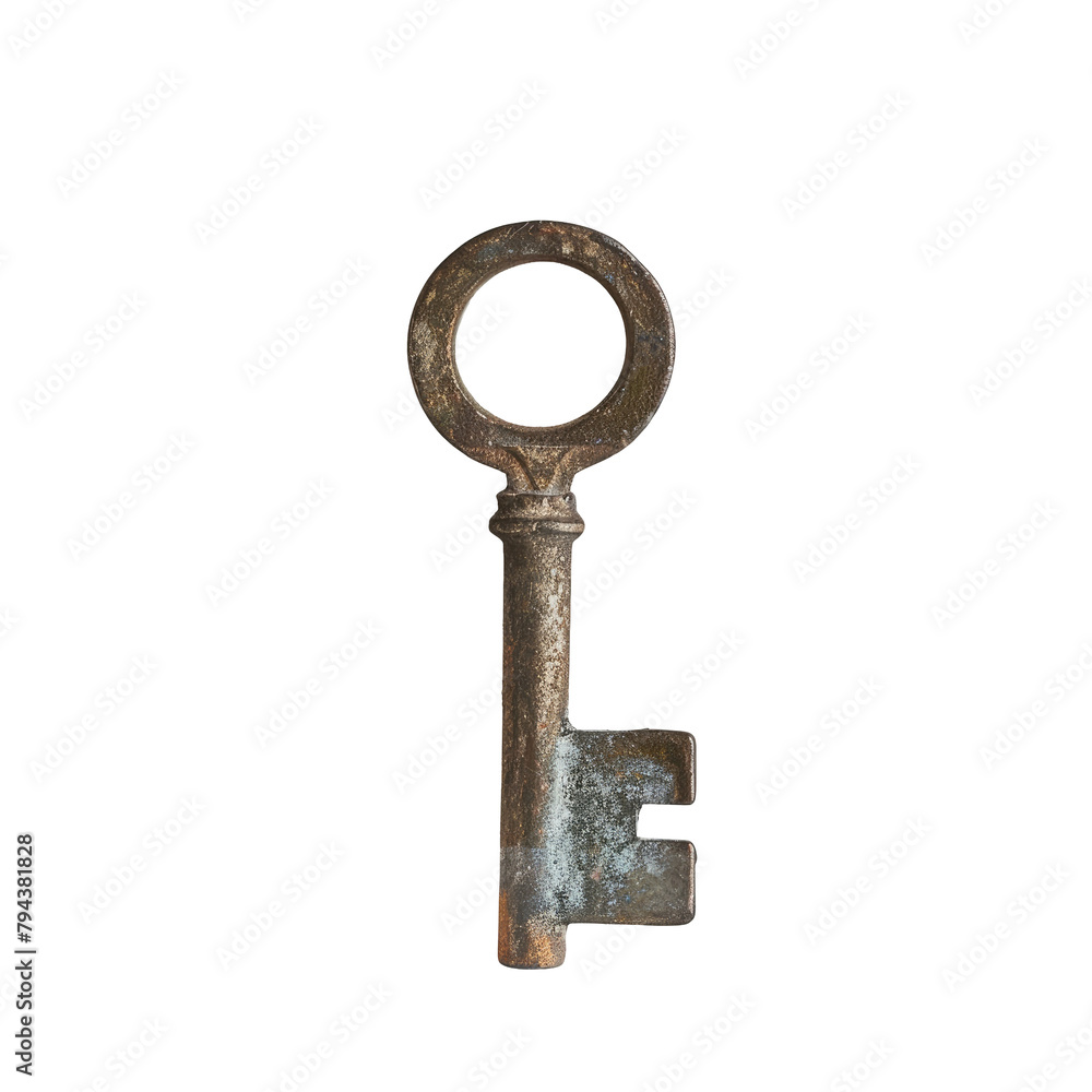 A prominent key showcased against a simple backdrop standing out on a clear see through canvas A prominent key showcased against a simple backdrop standing out on a clear see through canvas