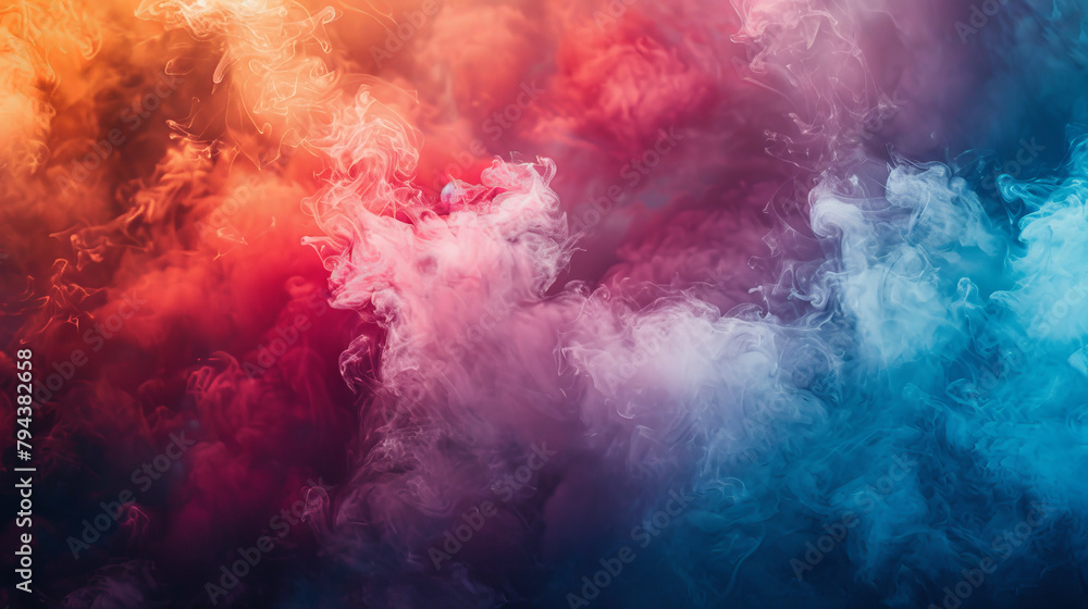  Abstract swirls of colorful smoke, intertwining in a mesmerizing dance.
