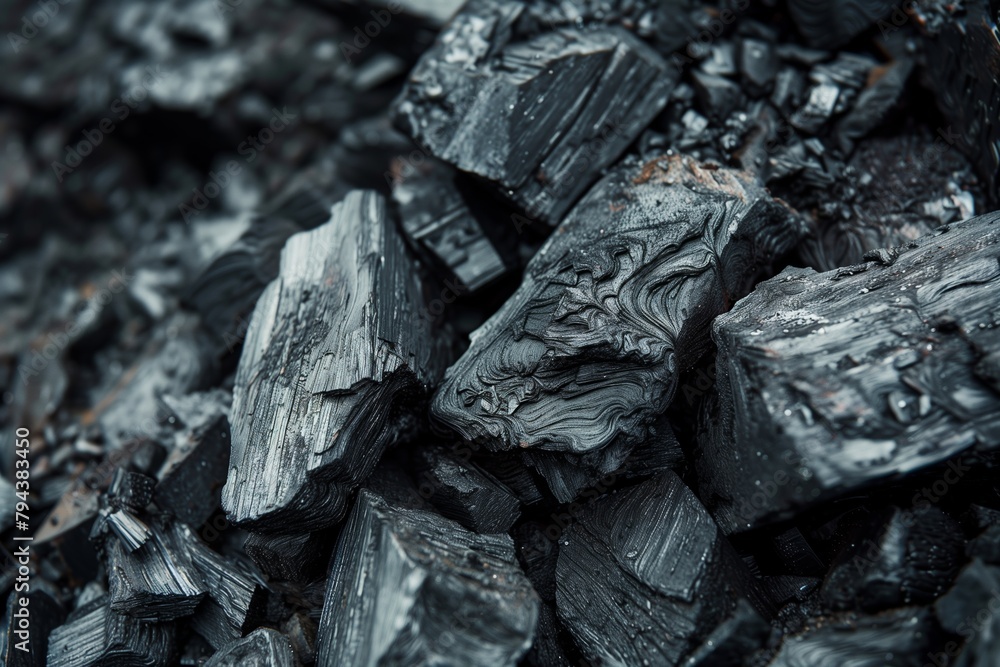 close up of coal chunks