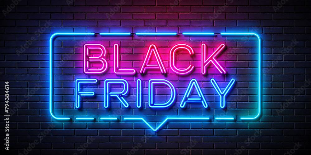 isolated Neon sign written BLACK FRIDAY isolated Neon sign written BLACK FRIDAY