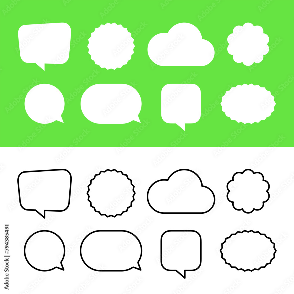 Speech bubble icons set. Vector icons Speech bubble icons set. Vector icons